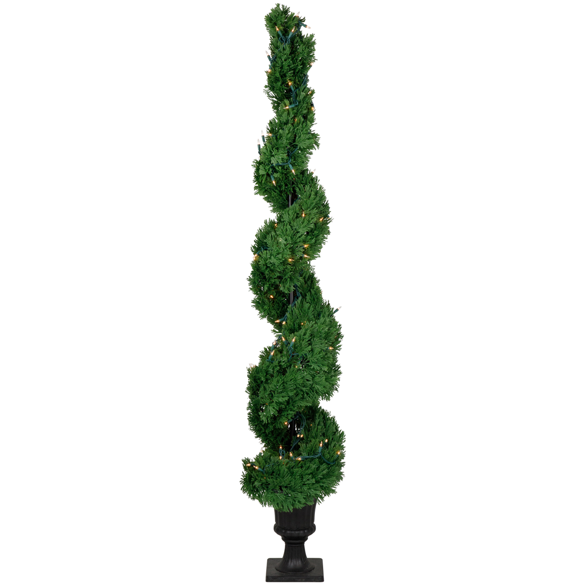 Northlight 5.5ft. Real Touch(tm) Pre-Lit Cedar Spiral Topiary Tree