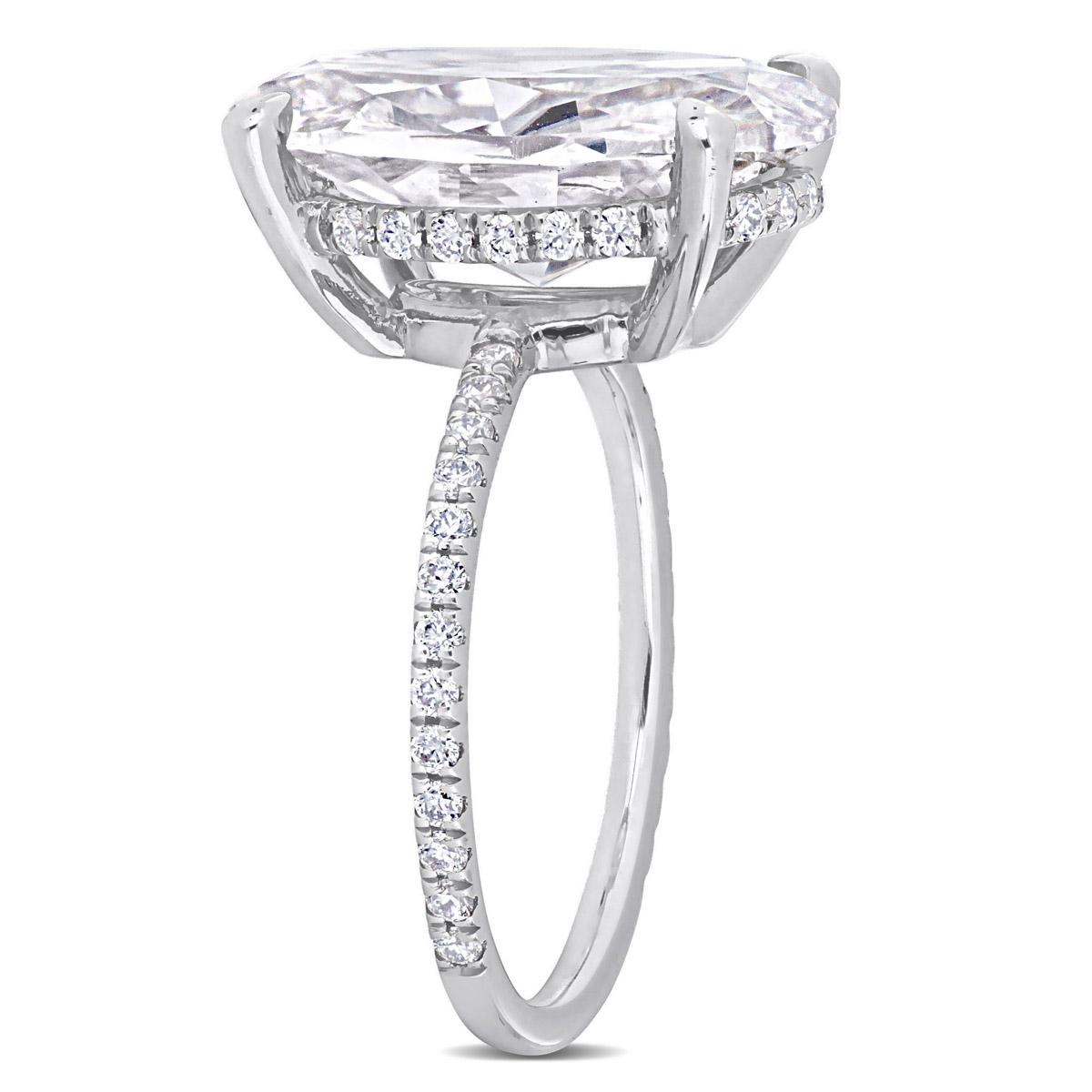 Gemstone Classics™ 10kt. White Gold Moissanite Engagement Ring