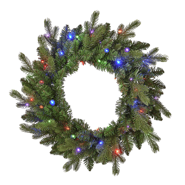 Seasonal LLC LED Palmetto Pine Per-Lit 24in. Christmas Wreath