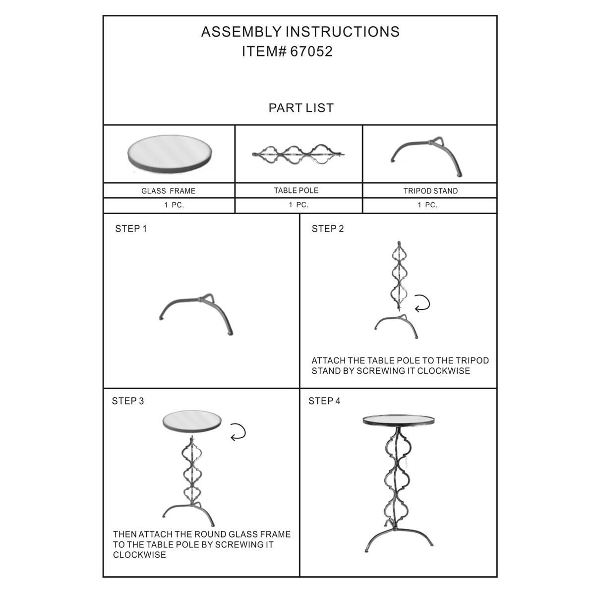 9th & Pike® Gold Glam Metal Accent Table