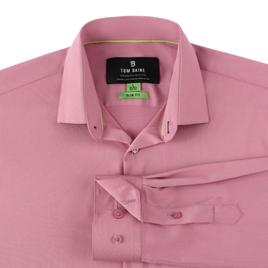 Mens Tom Baine Short Sleeve Slim Fit Bamboo Dress Shirt - Rose