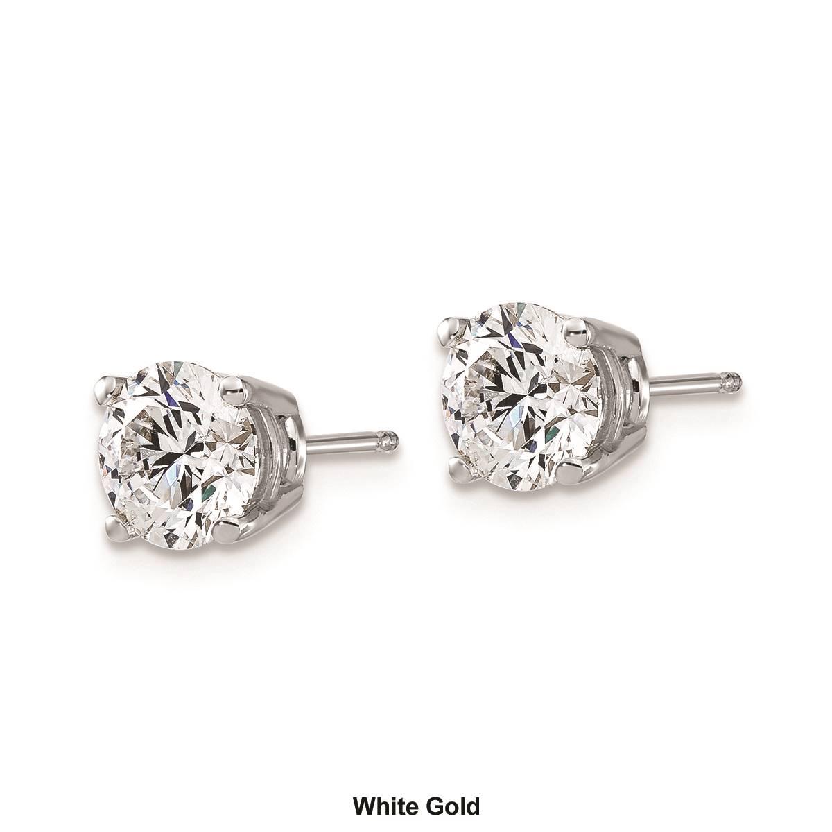 Pure Fire 14kt. Gold 2ctw. 4-Prong Lab Grown Diamond Earrings