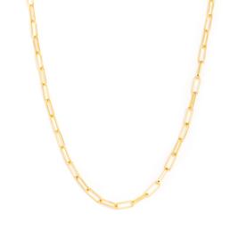 18in. Vermeil Sterling Silver Mini Paperclip Chain Necklace