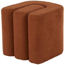 9th & Pike(R) Contemporary Copper Polyester Ottoman