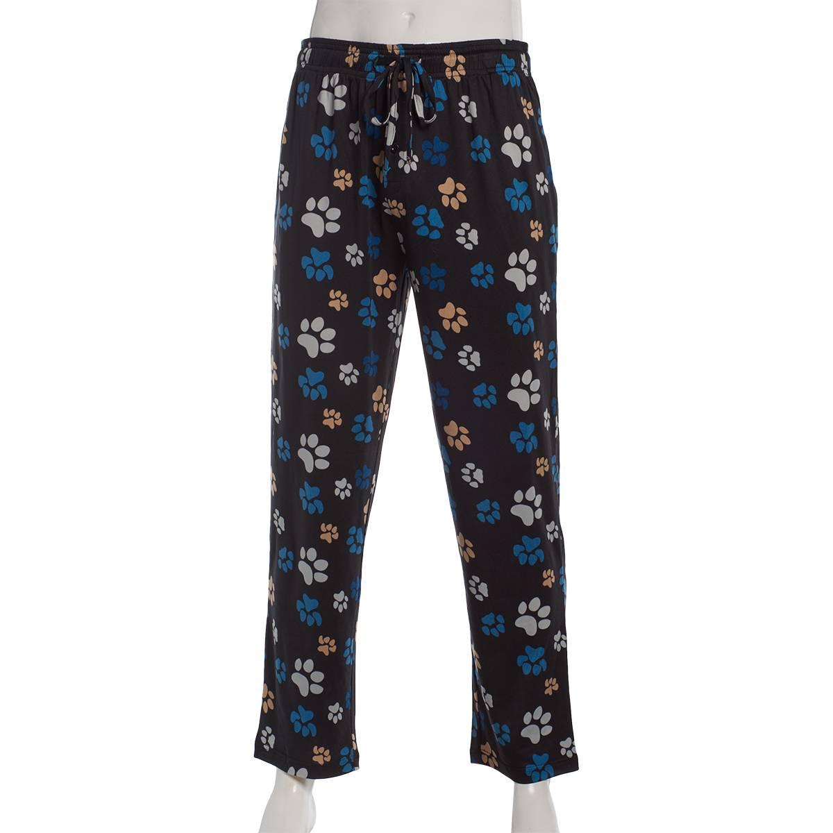 Mens Preswick & Moore® Paw Print Drawstring Pajama Pants