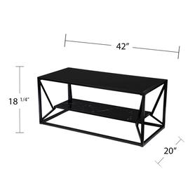Southern Enterprises Argall Glass-Top Coffee Table