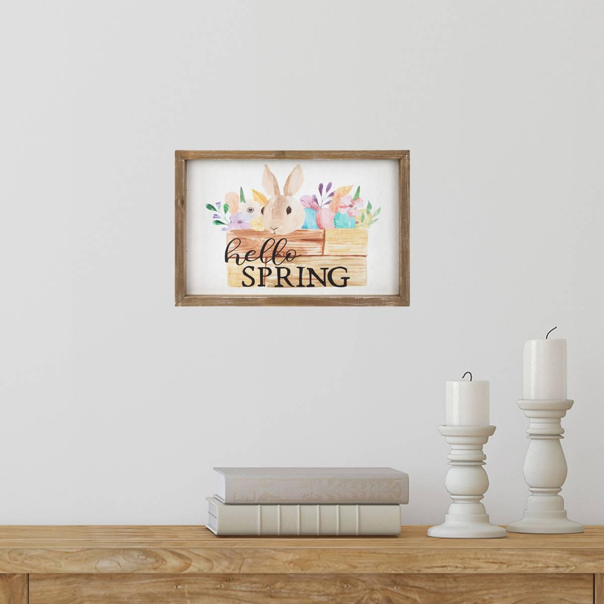 Northlight Seasonal Hello Spring Framed Easter Wall Sign