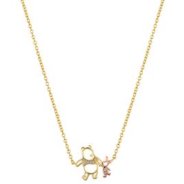 Shine Disney CZ Winnie the Pooh & Piglet Pendant Necklace