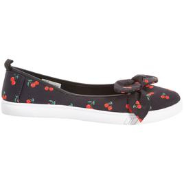 Womens Ashley Blue Cherry Canvas Slip On Flats