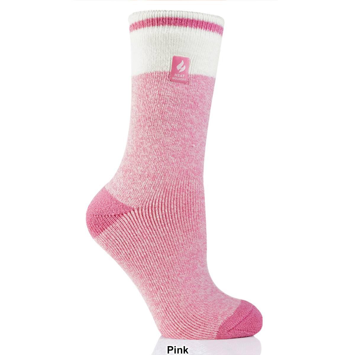 Womens Heat Holders® Lite Block Twist Crew Socks
