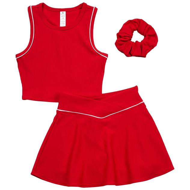 Girls (7-14) Yogalicious® Piping Tank & Crossover Skort