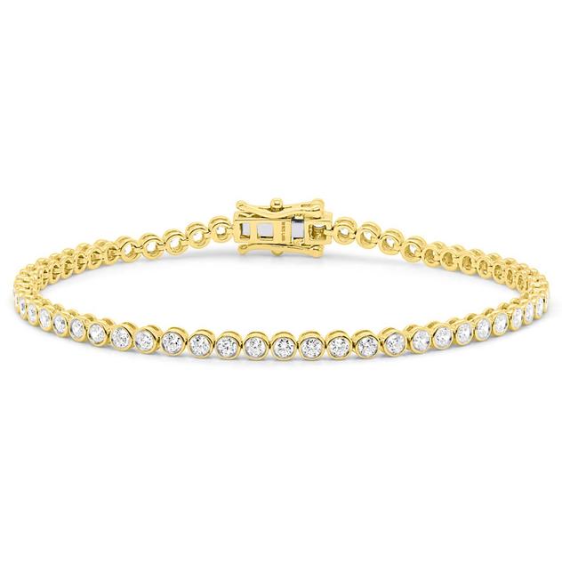 Nova Star® Gold-Plated 2ctw. Lab-Grown Diamond Tennis Bracelet
