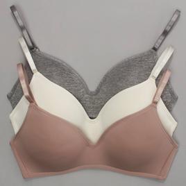 Womens René Rofé® 3pk. Breathable Wire Free Bra - B29161H3-BEHG