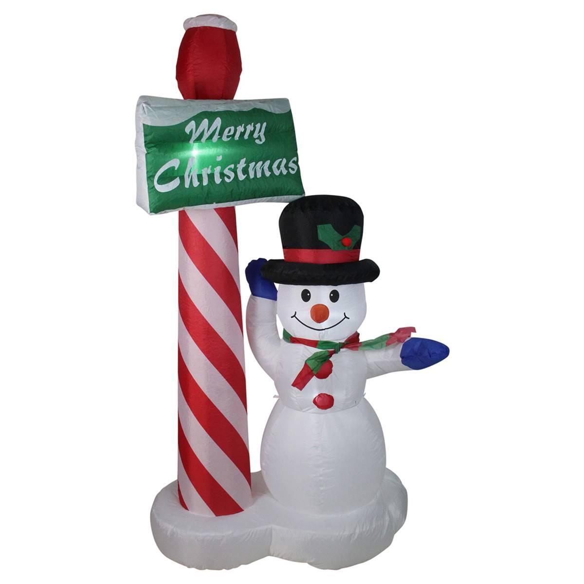 Northlight Seasonal 6ft. Inflatable Snowman With Merry Christmas