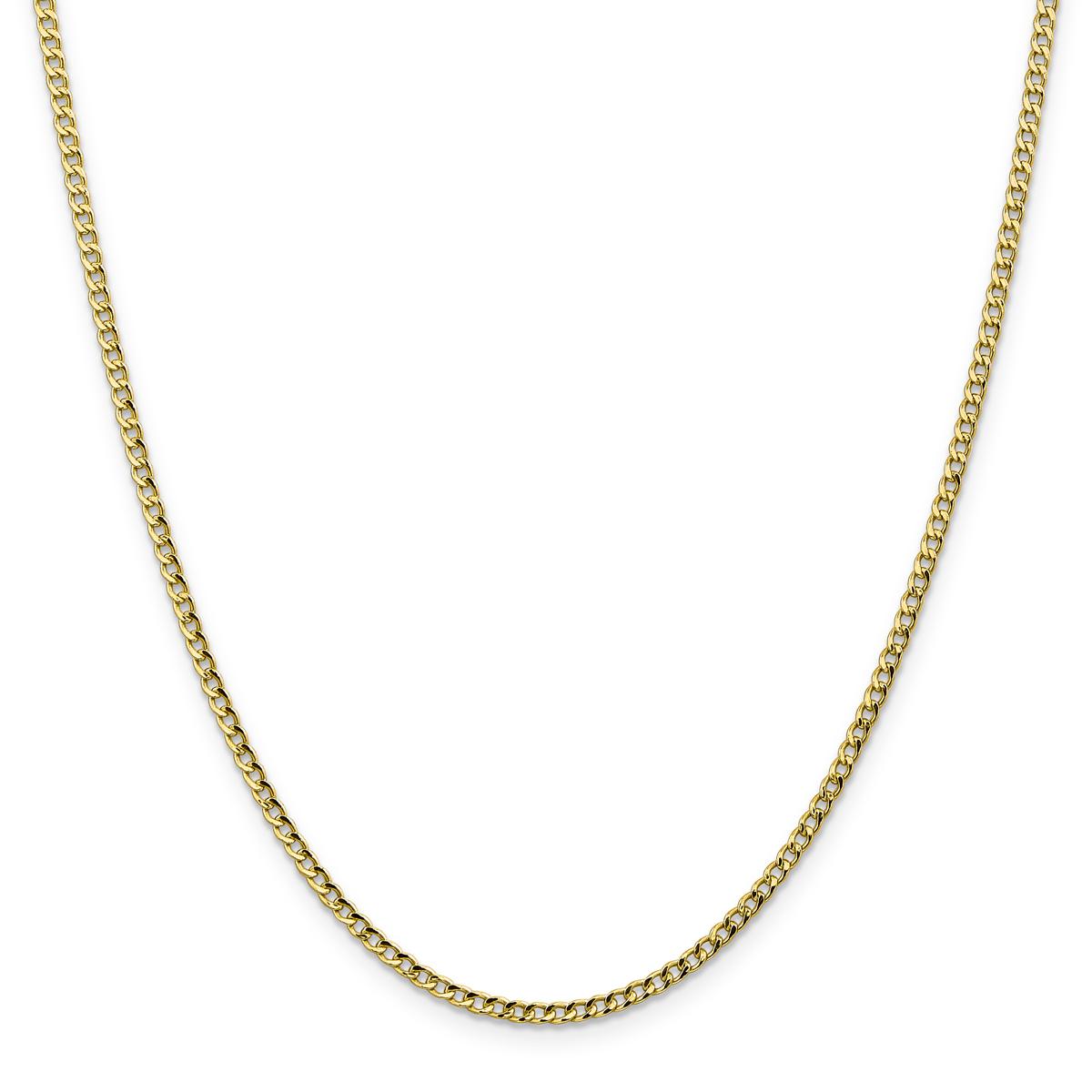 Unisex Gold Classics(tm) 10kt. 2.5mm 20in. Link Chain Necklace