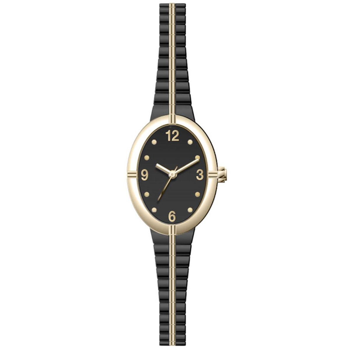 Womens Gold-Tone Black Sunray Dial Watch - 13639G-07-G50