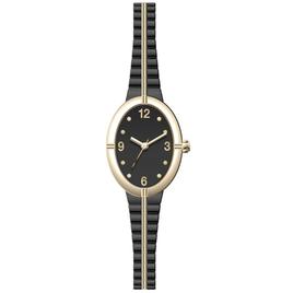 Womens Gold-Tone Black Sunray Dial Watch - 13639G-07-G50