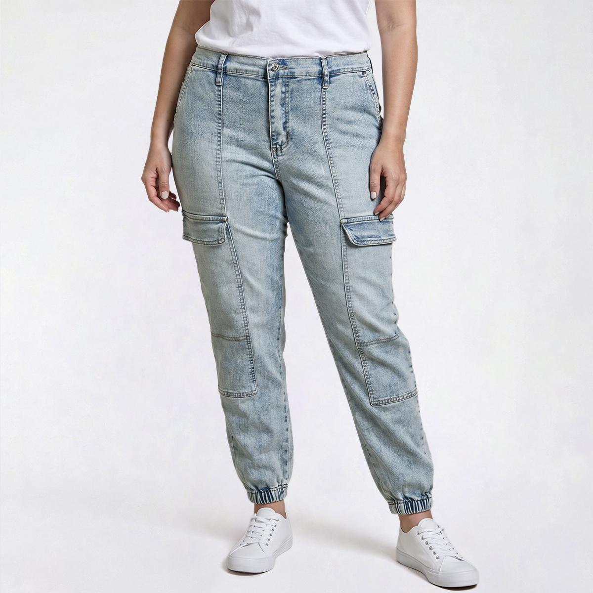 Juniors Plus Madden Girl Denim Cargo Joggers