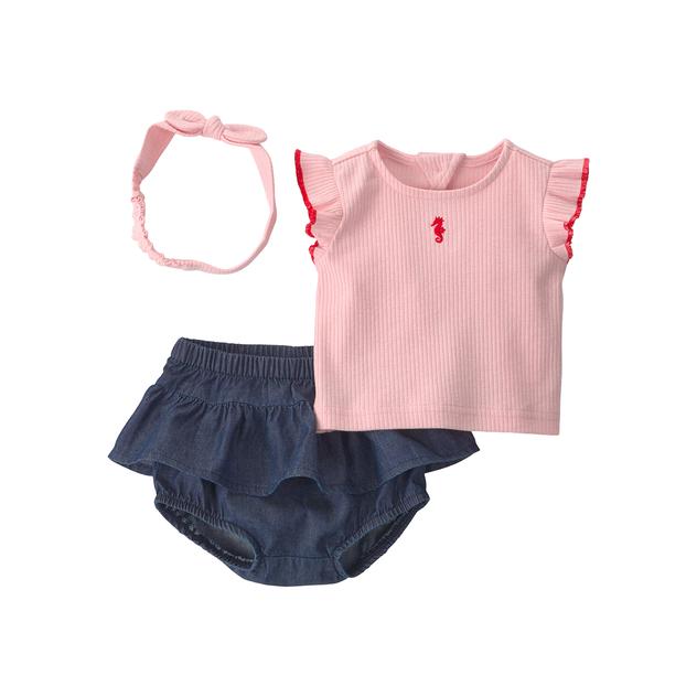 Baby Girl (3-24M) Carter's® Seahorse Top And Bottom W/ Headband