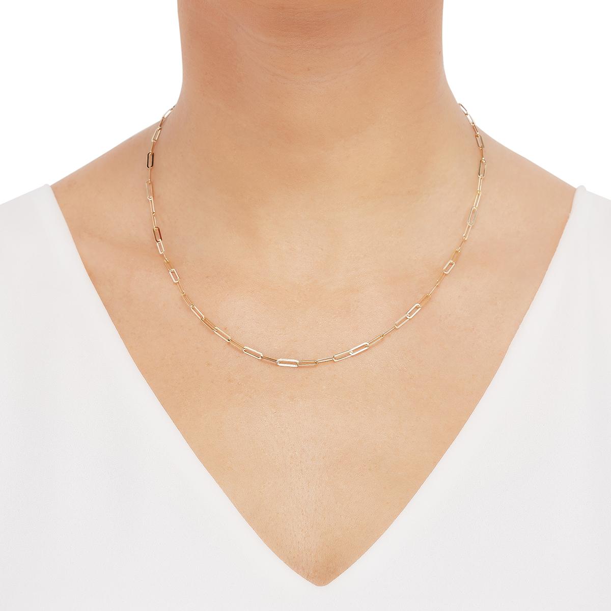 Gold Classics™ 10kt Gold Polished Paperclip Chain Necklace