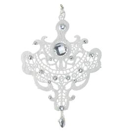 Melrose Elegant Jeweled Lace Doily Style Christmas Ornament
