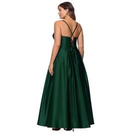 Juniors Plus Blondie Nites Satin Stone Cowl Neck A-Line Dress
