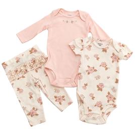 Baby Girl (NB-24M) Carter''s(R) Floral Ruffle Bottom 3pc. Set