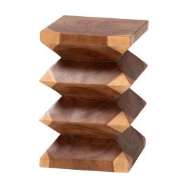 bali & pari Malati Solid Suar Wood End Table