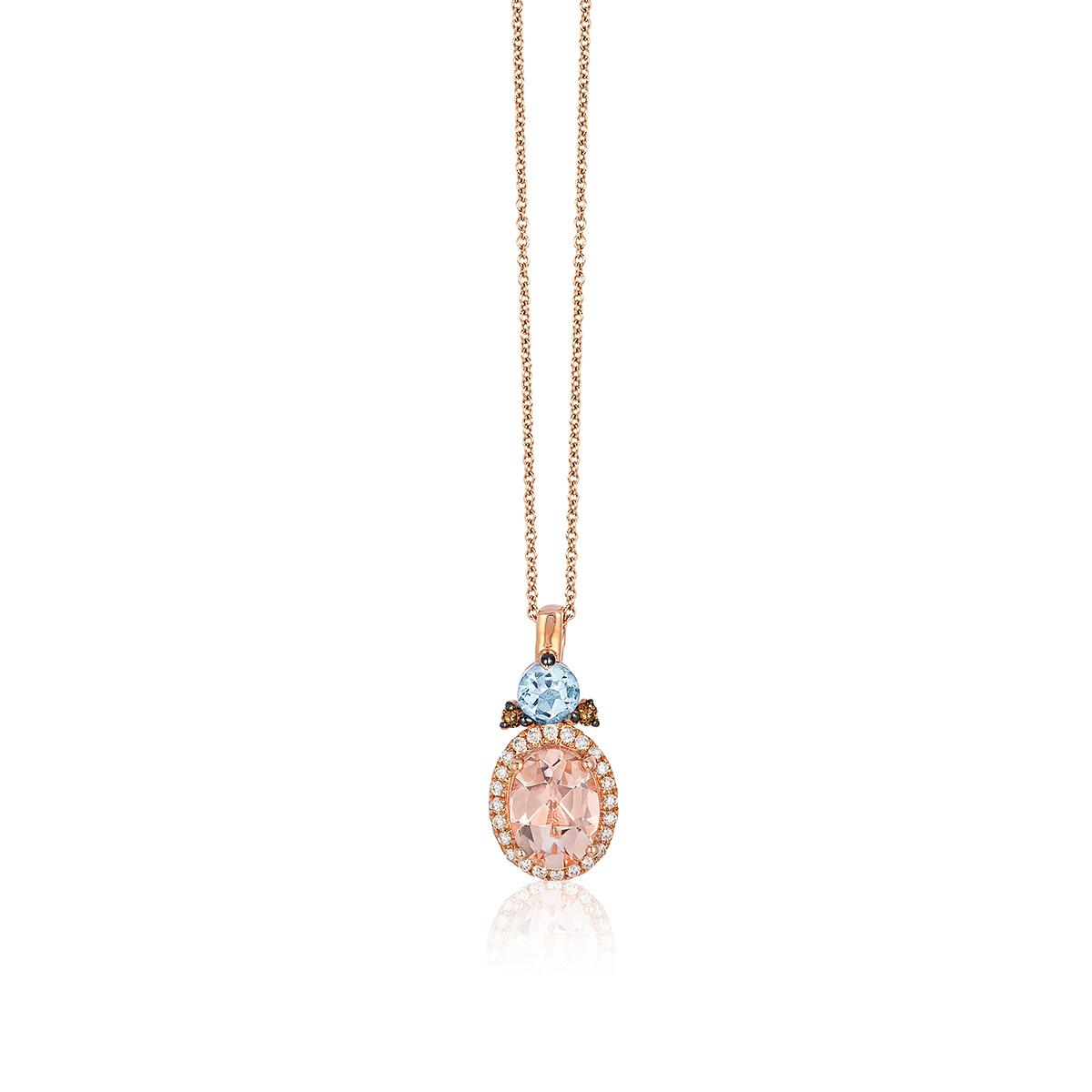 Le Vian(R) Peach Morganite(tm) Sea Blue Aquamarine(R) Pendant