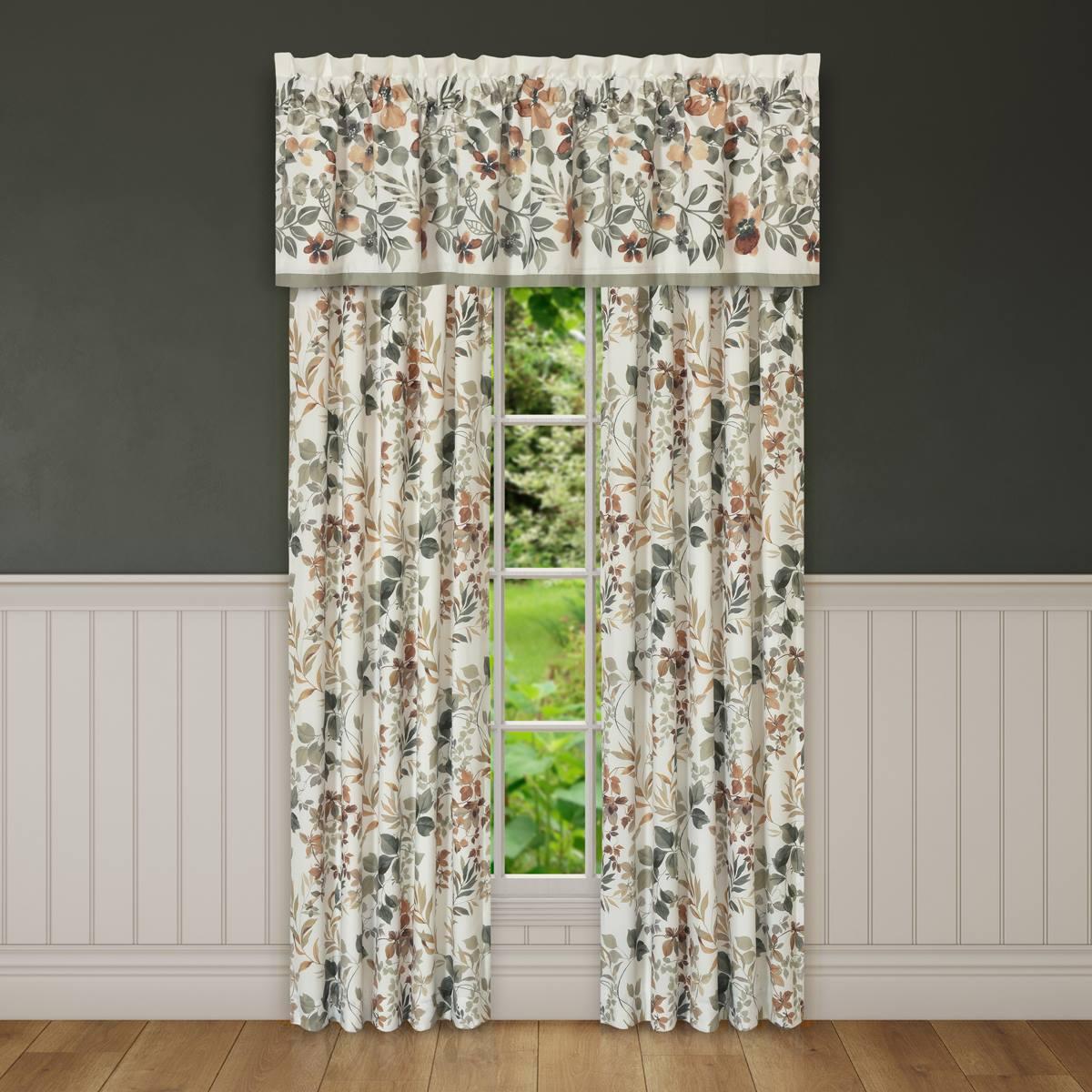 Royal Court Evergreen Window Straight Valance - 72x17