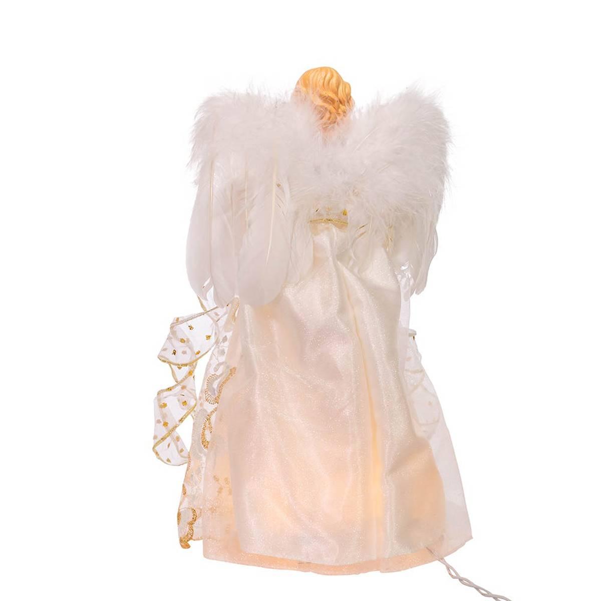 Kurt Adler UL 10-Light 14in. Gold Angel Treetop