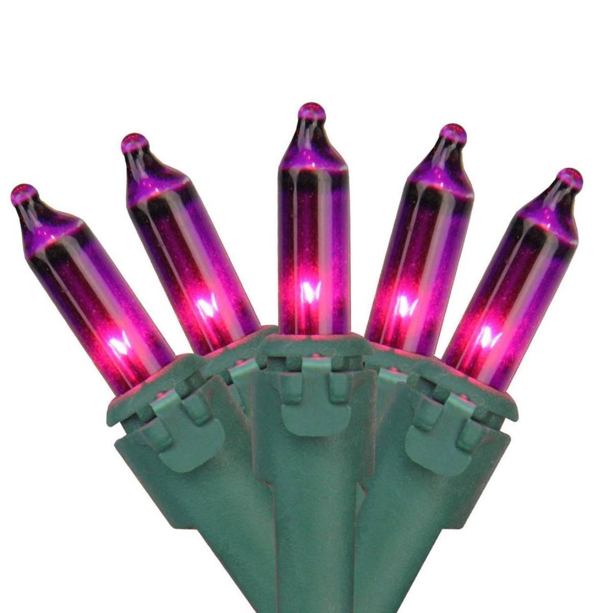 Brite Star 150ct. Purple Mini Christmas Lights - Green Wire