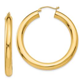 Gold Classics(tm) 14kt. Gold Polished 5mm Tube Hoop Earrings