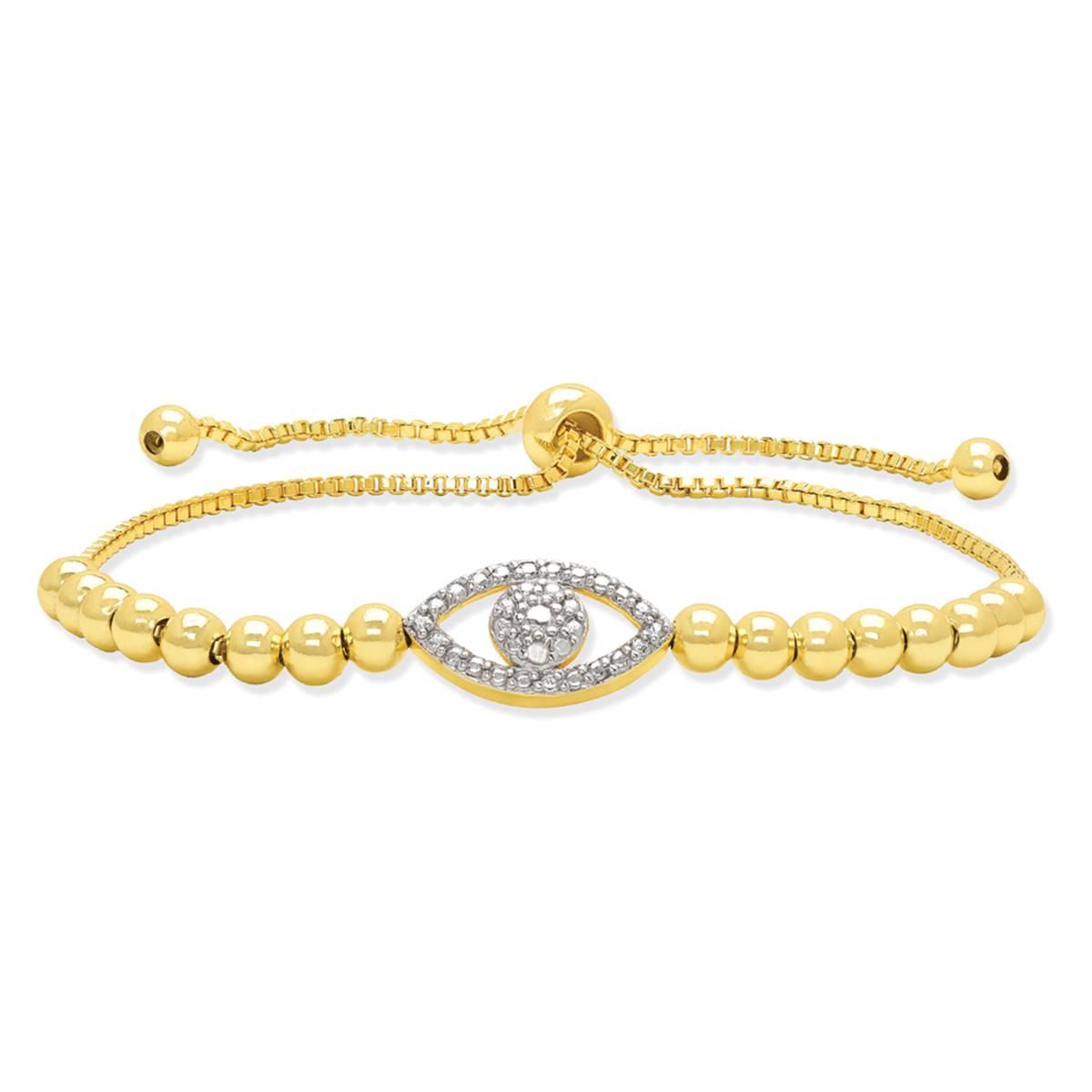 Accents by Gianni Argento Evil Eye Bead Adjustable Bracelet