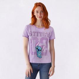 Juniors Freeze Stitch Embroidered Tee w/ Rhinestone Trim