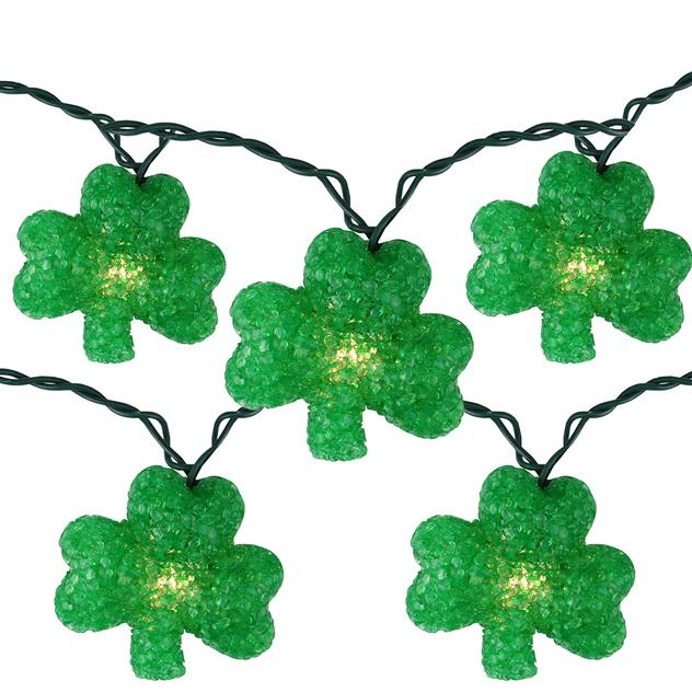 Northlight Set of 10 Irish Shamrock String Lights