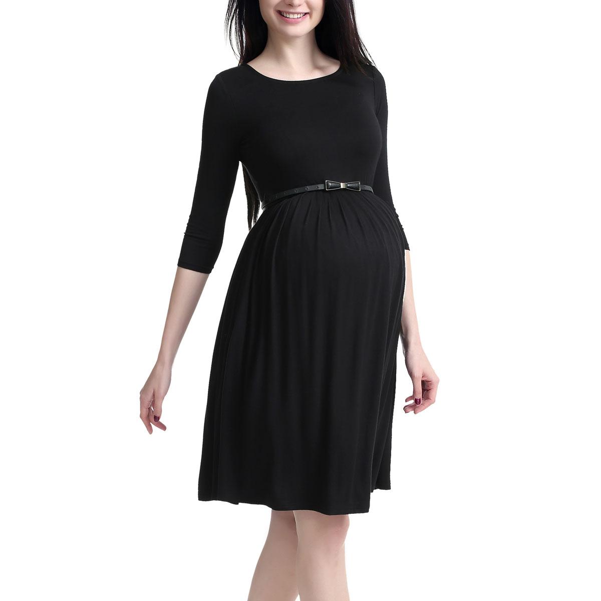 Womens Glow &amp; Grow(R) Pleated Maternity Midi Dress