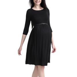 Womens Glow &amp; Grow(R) Pleated Maternity Midi Dress