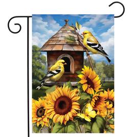 Briarwood Lane Goldfinches & Sunflowers Garden Flag
