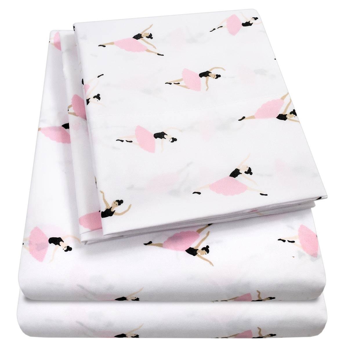 Sweet Home Collection Kids Fun & Colorful Ballerina Sheet Set