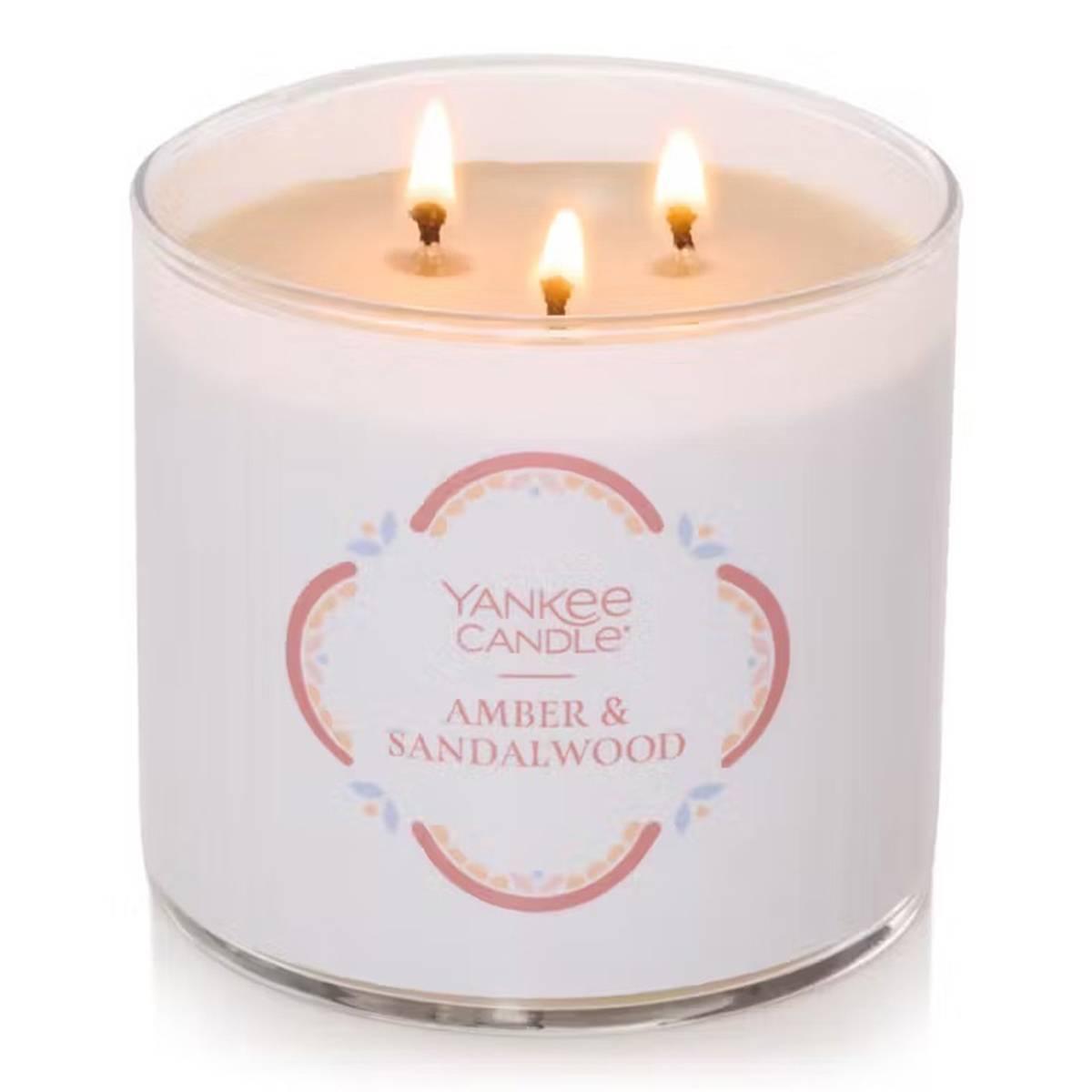 Yankee Candle(R) 14.5oz. Amber & Sandalwood 3-Wick Jar Candle