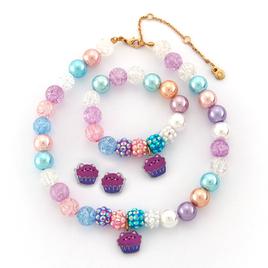 Kids Lil'' Ashley Bling Cupcake Pendant & Bracelet Set