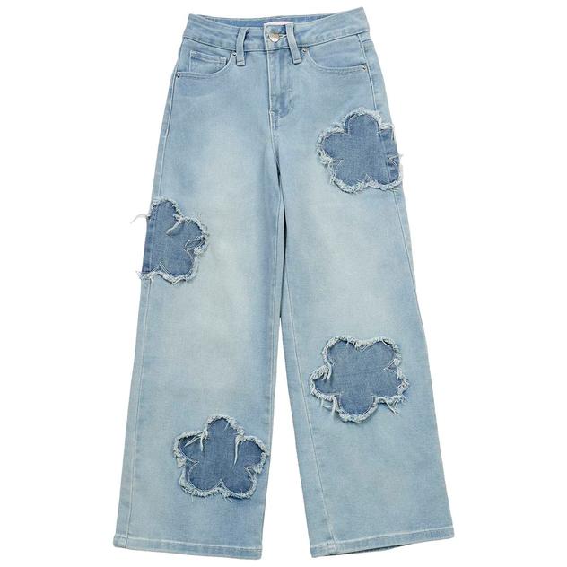 Girls (7-14) YMI® Wide Leg Flower Patch Jean