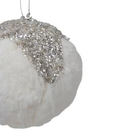 Northlight 4.25in. Glittered White and Silver Sequined Christmas
