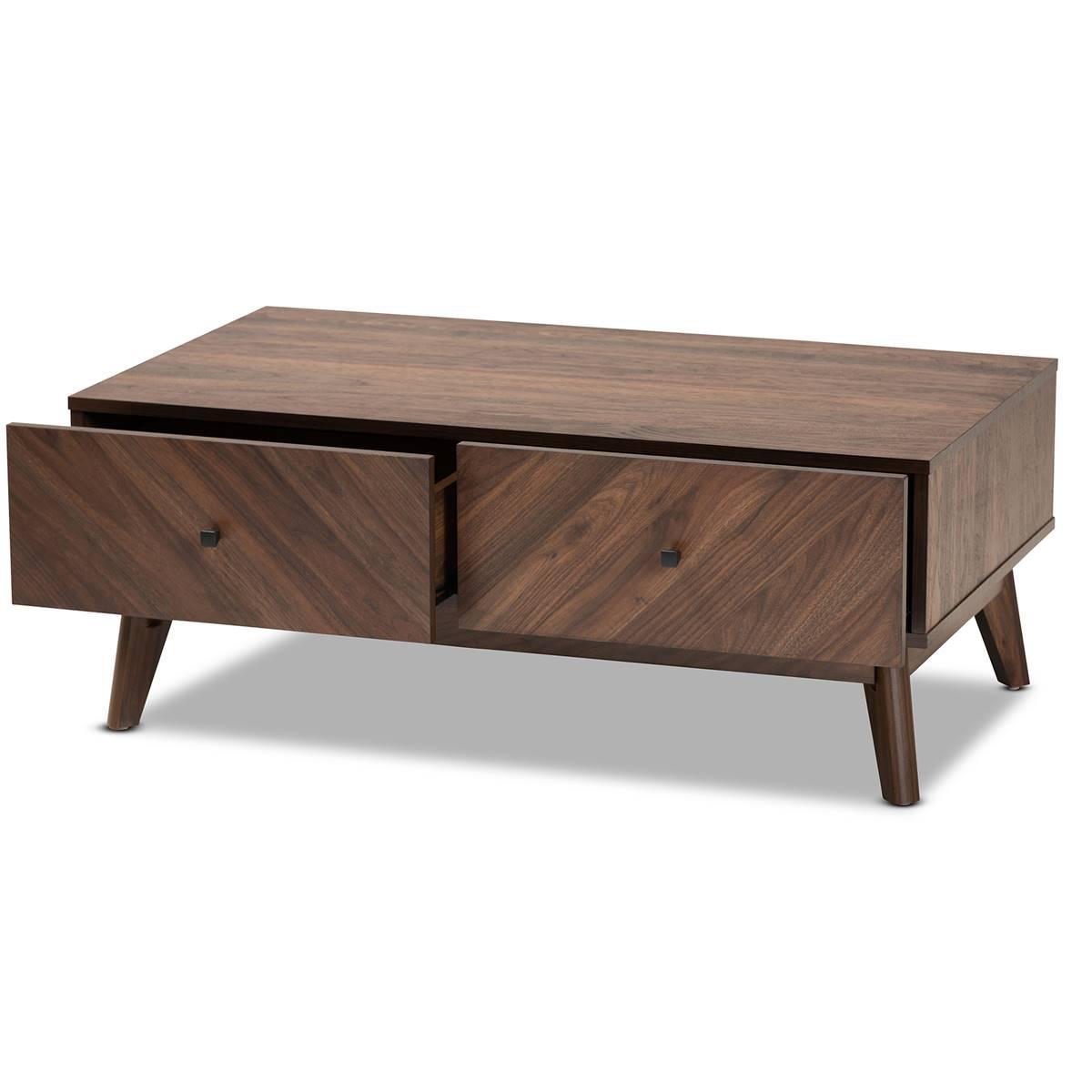 Baxton Studio Hartman Modern Walnut Brown Wood Coffee Table