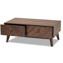 Baxton Studio Hartman Modern Walnut Brown Wood Coffee Table