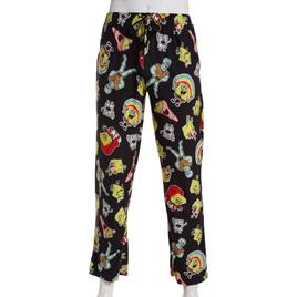 Mens SpongeBob SquarePants Memes Silky Lounge Pajama Pants