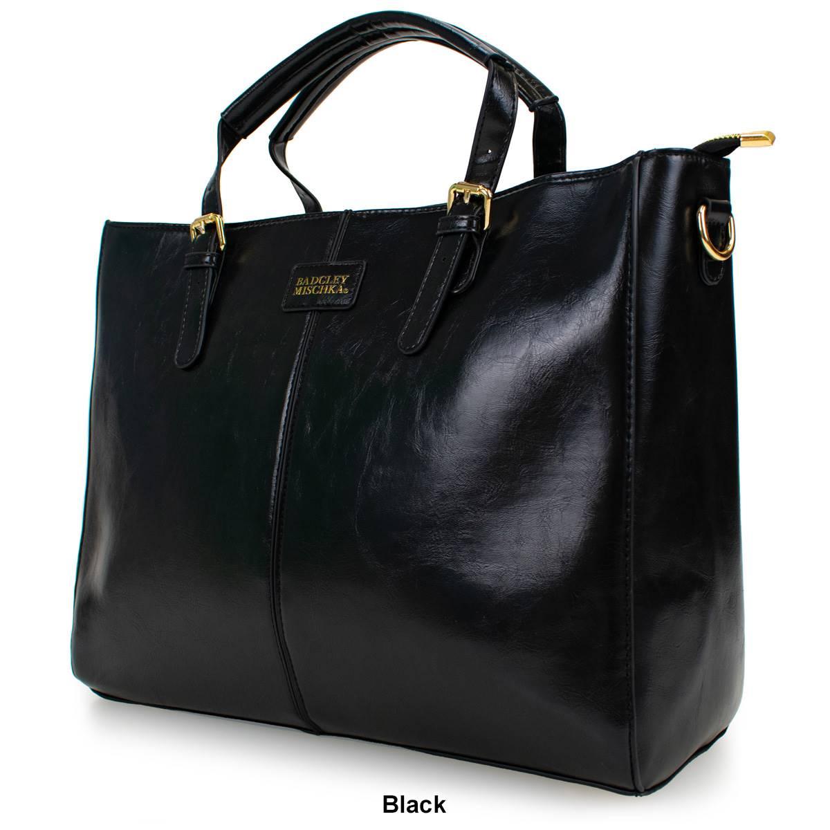 Badgley Mischka Julia XL Vegan Leather Tote Weekender Travel Bag