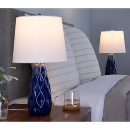 LumiSource Hex 20in. Ceramic Table Lamps - Set of 2