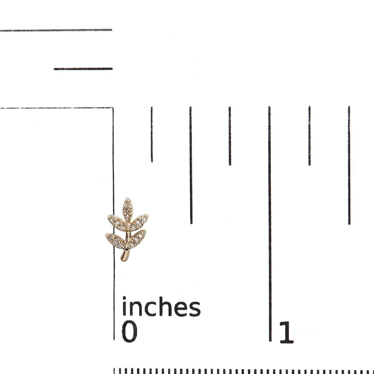 Haus of Brilliance 10kt. Gold 1/10ctw. Diamond Branch Earrings